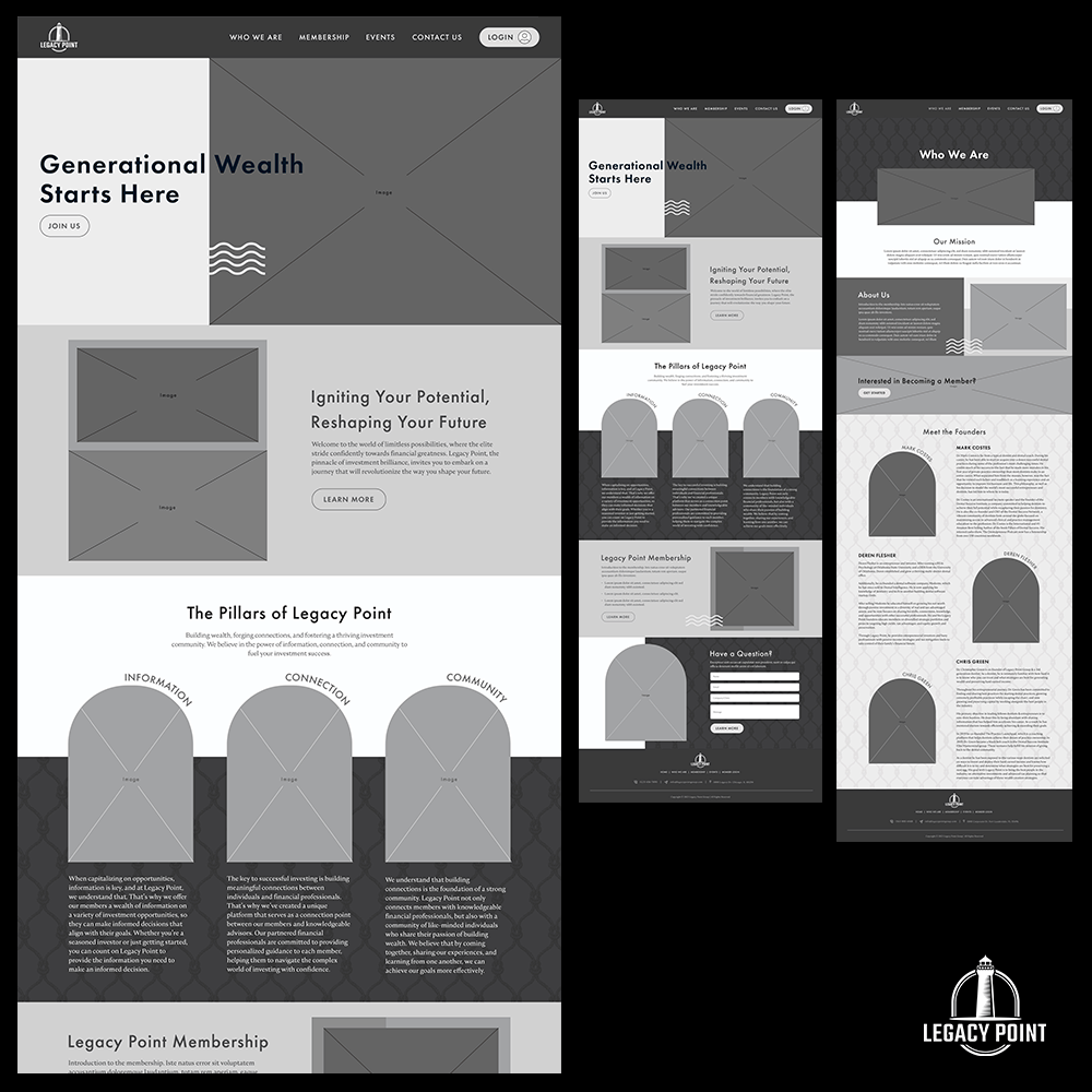 Legacy Point_Wireframes